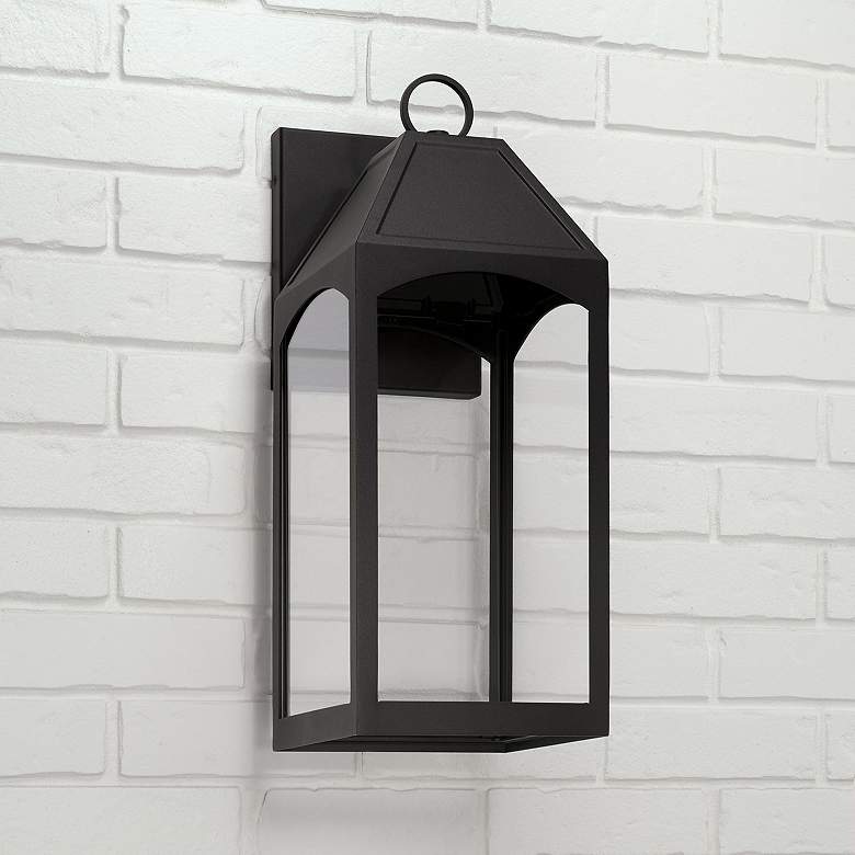 Image 7 Capital Lighting Burton 1 Light Outdoor Wall-Lantern Black more views