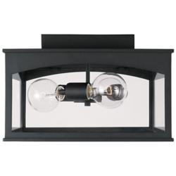 Capital Lighting Burton 3 Light Outdoor Flush mount 14" Black