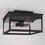 1_Capital Lighting Burton 3 Light Outdoor Flush mount 14" Black