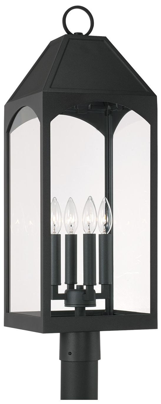 Capital Lighting Burton 4 Light Outdoor Post lantern 9.75" Black