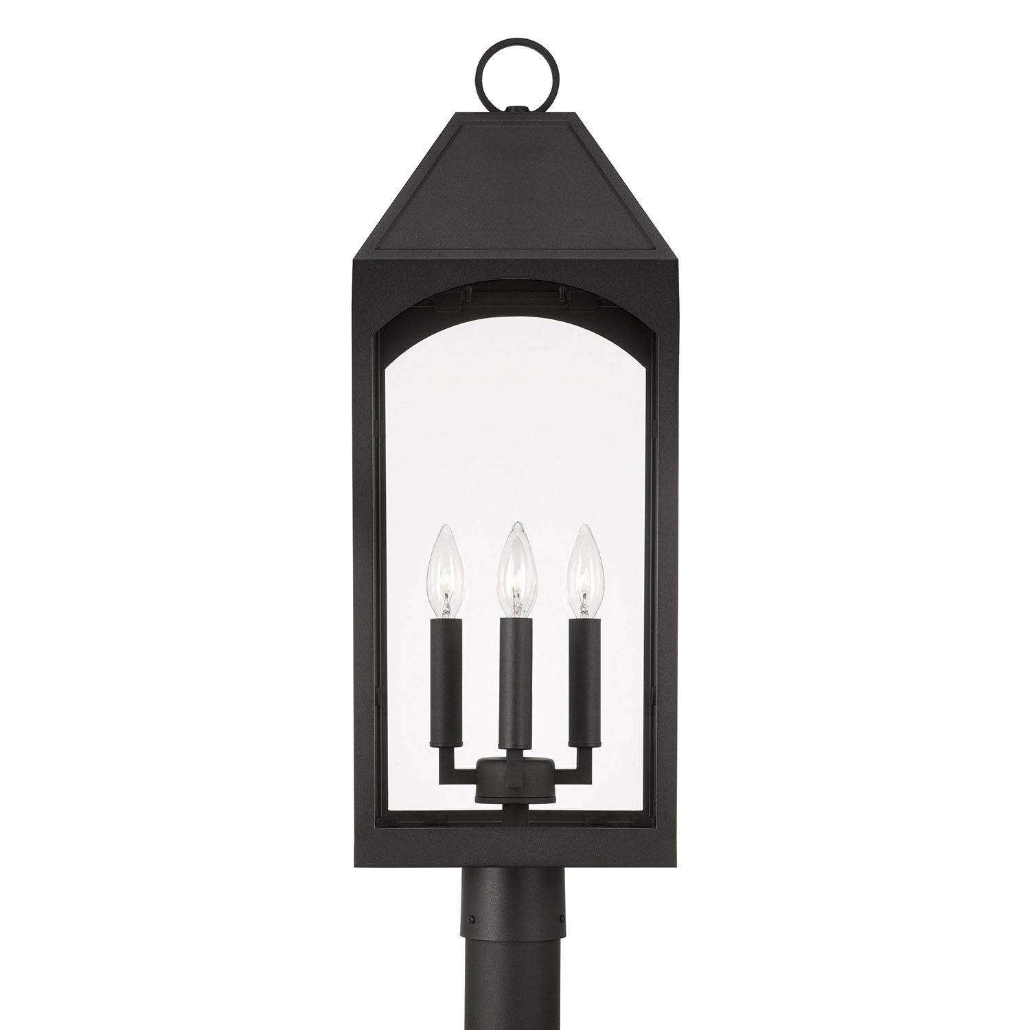 Image 4 Capital Lighting Burton 4 Light Outdoor Post lantern 9.75" Black more views