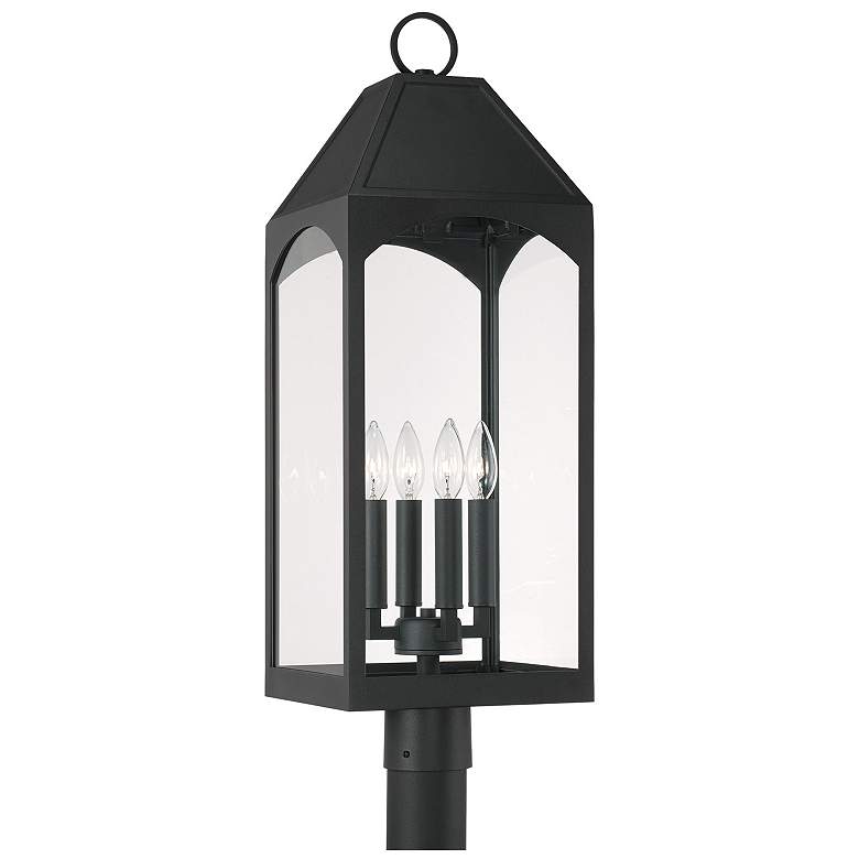 Image 1 Capital Lighting Burton 4 Light Outdoor Post-Lantern Black