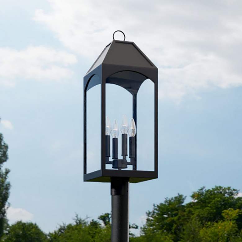 Image 1 Capital Lighting Burton 4 Light Outdoor Post-Lantern Black