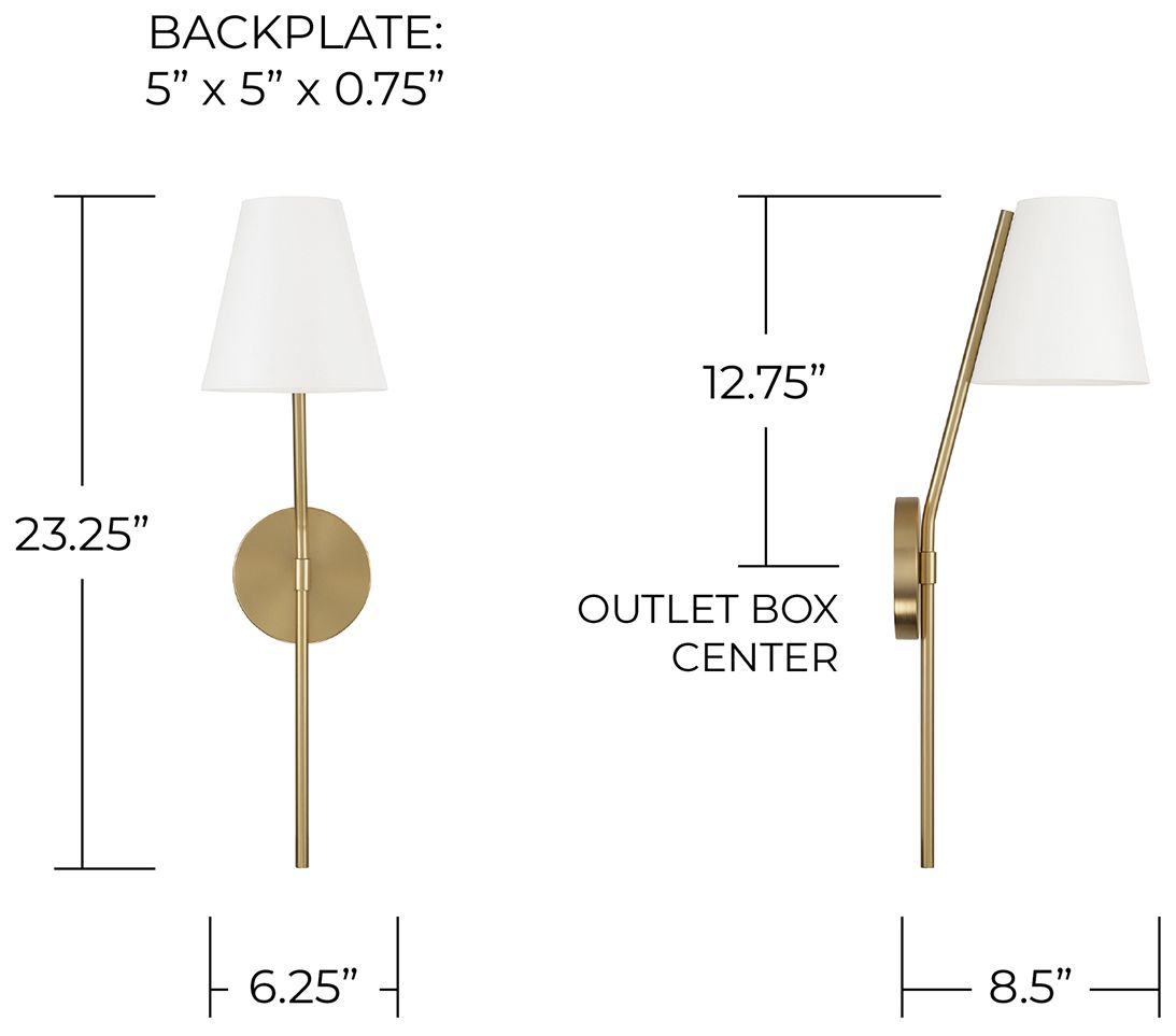 Image 7 Capital Lighting Cami 1 Light Sconce 6.2 more views