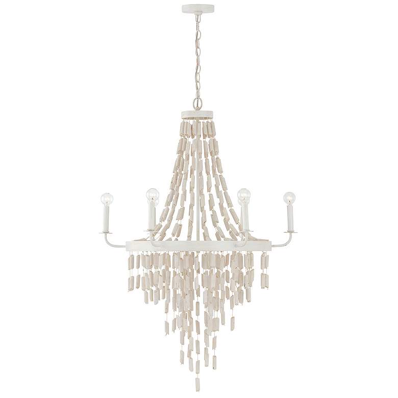 Image 1 Capital Lighting Carissa 6 Light Chandelier Organic White