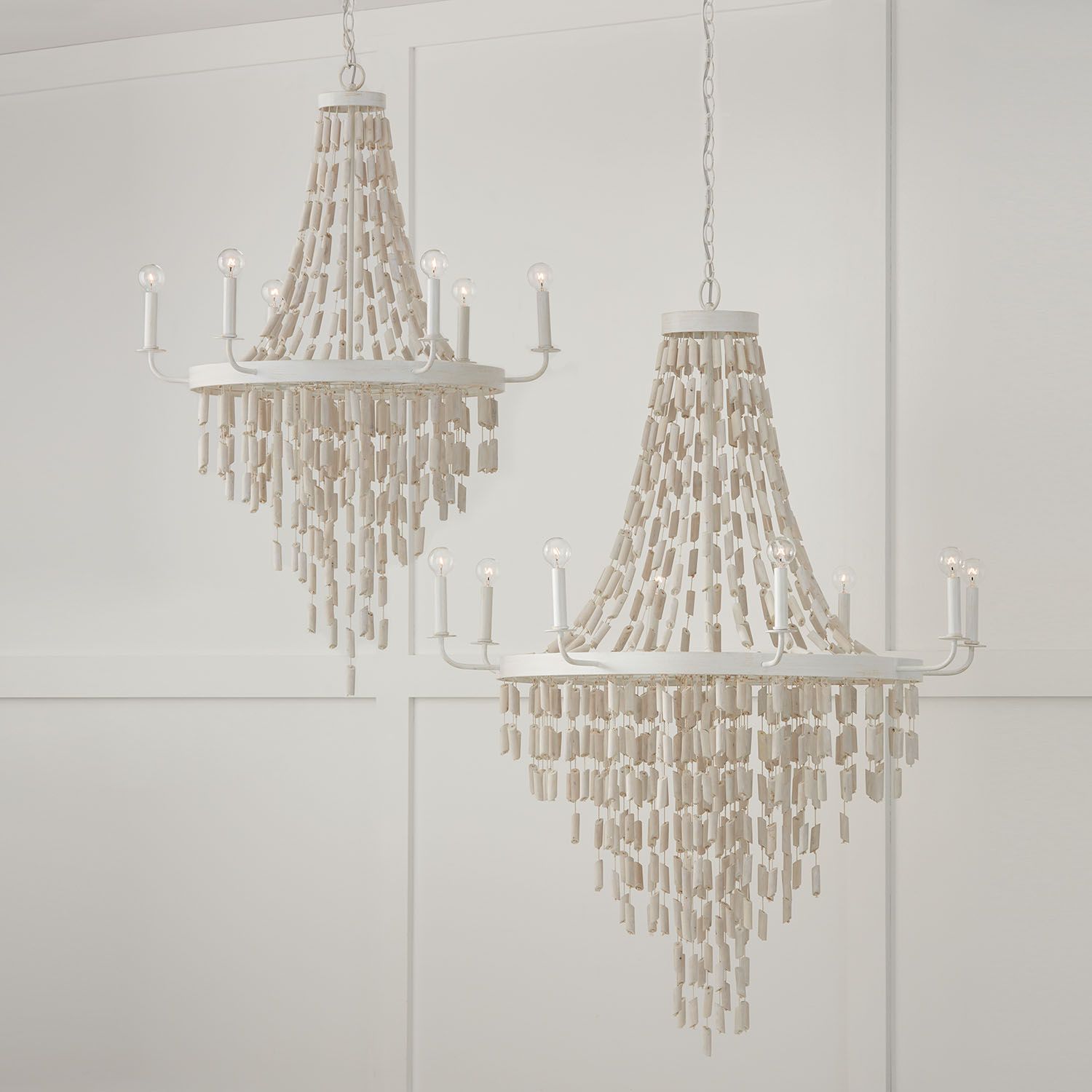 Image 5 Capital Lighting Carissa 8 Light Chandelier 40.5" Organic White more views