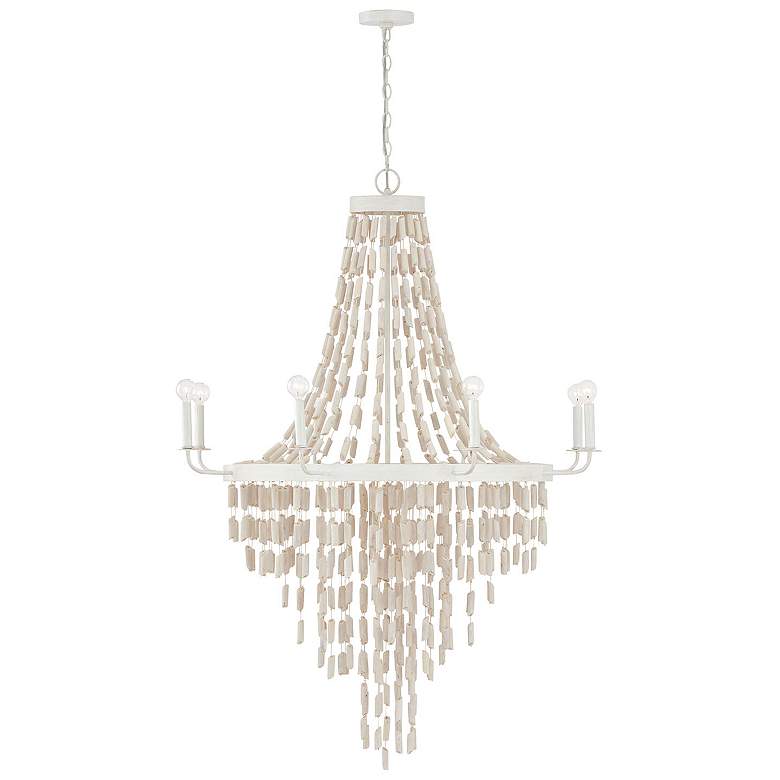 Image 1 Capital Lighting Carissa 8 Light Chandelier Organic White