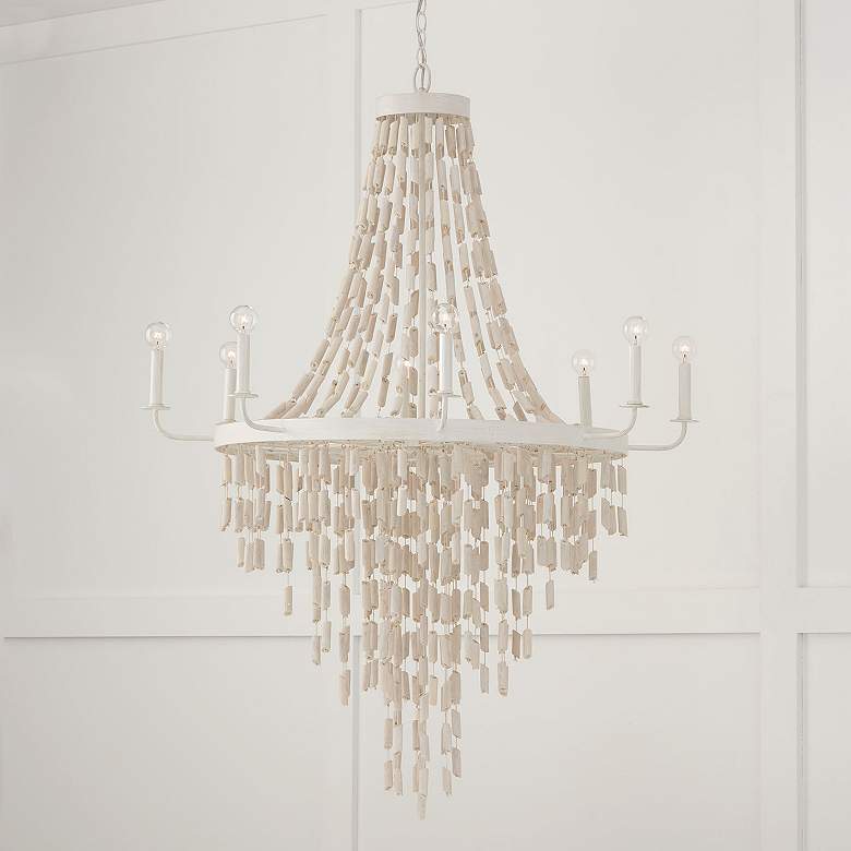 Image 1 Capital Lighting Carissa 8 Light Chandelier Organic White