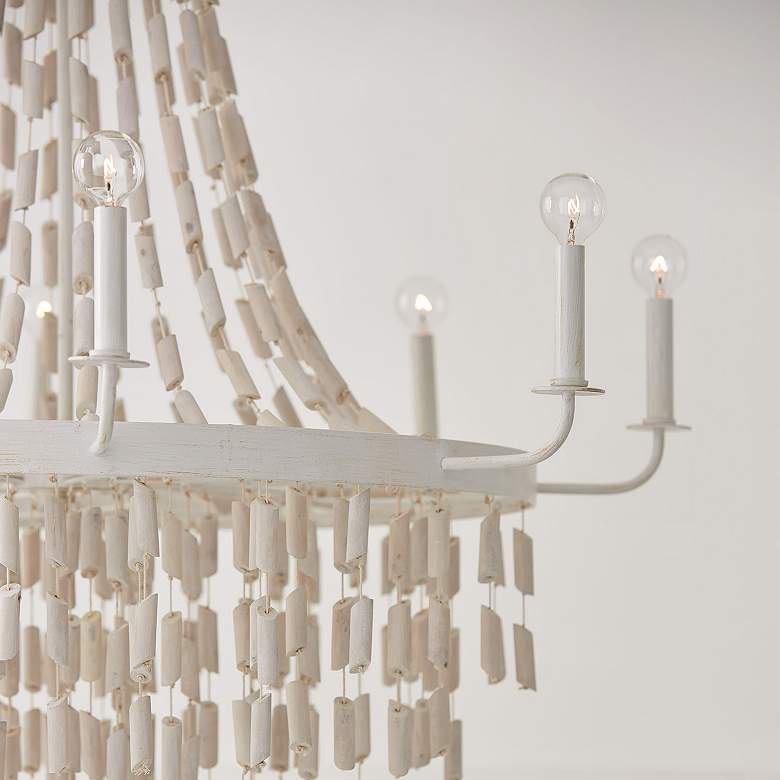 Image 4 Capital Lighting Carissa 8 Light Chandelier Organic White more views