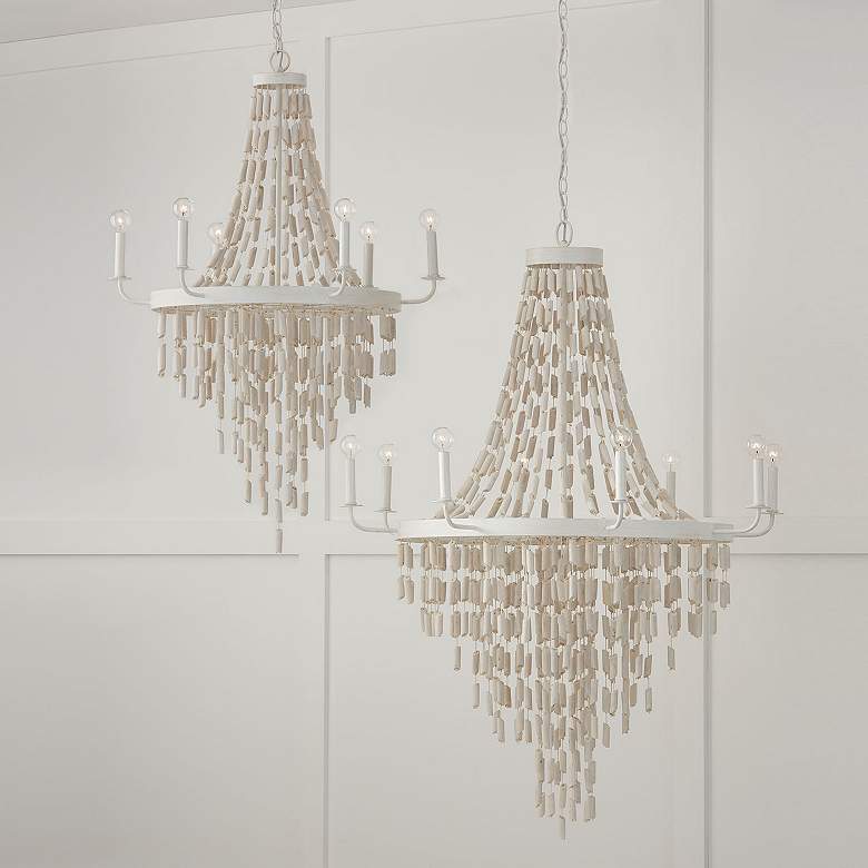 Image 6 Capital Lighting Carissa 8 Light Chandelier Organic White more views