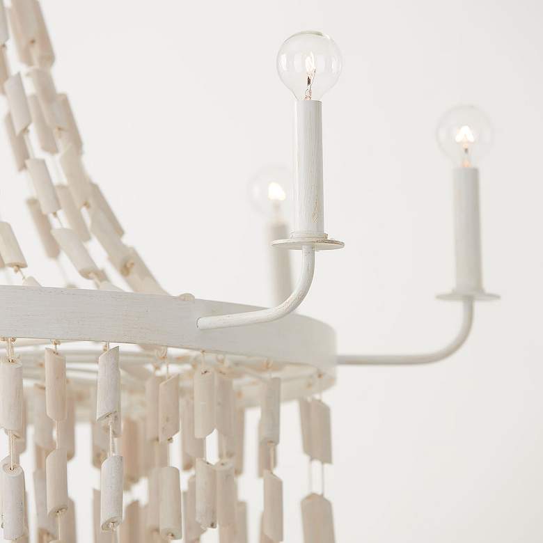 Image 7 Capital Lighting Carissa 8 Light Chandelier Organic White more views