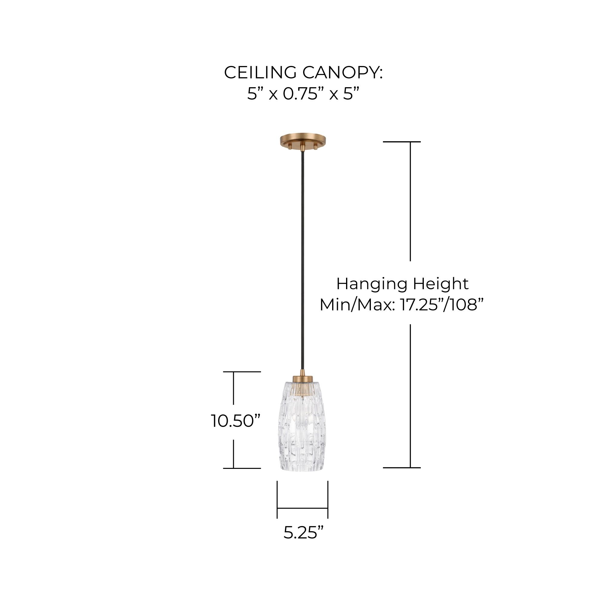 Image 2 Capital Lighting Casper 1 Light Pendant Aged Brass more views