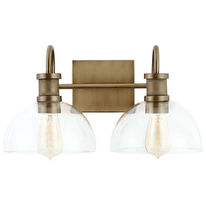 Image 1 Capital Lighting Cassidy 2 Light Vanity Aged Brass