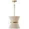 Capital Lighting Cecilia 1 Light Pendant Bleached Natural/Patinaed Brass