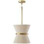 2_Capital Lighting Cecilia 12" Wide Brass and Bleached White Pendant