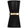 Capital Lighting Cecilia 2 Light Sconce Black Rope and Patinaed Brass