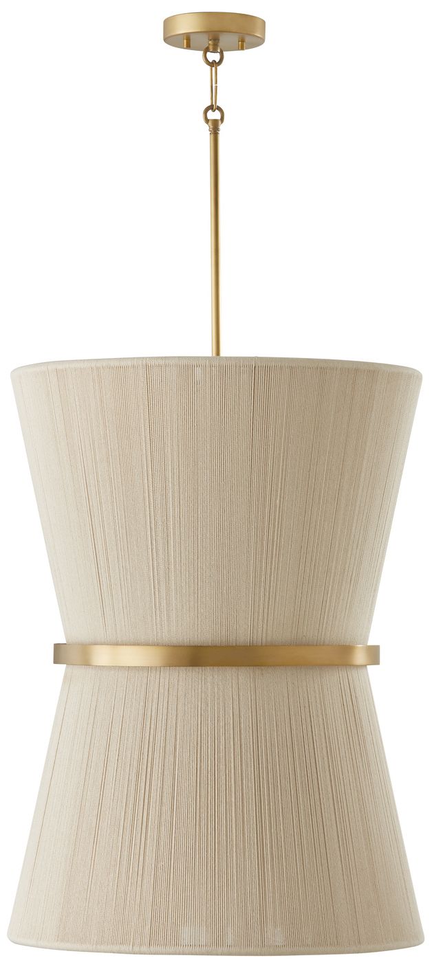 Capital Lighting- Cecilia 6-Light Foyer- 20" Bleached Natural Rope