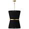 Capital Lighting Cecilia 6 Light Foyer Black Rope and Patinaed Brass