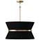 Capital Lighting Cecilia 8 Light Pendant Black Rope and Patinaed Brass