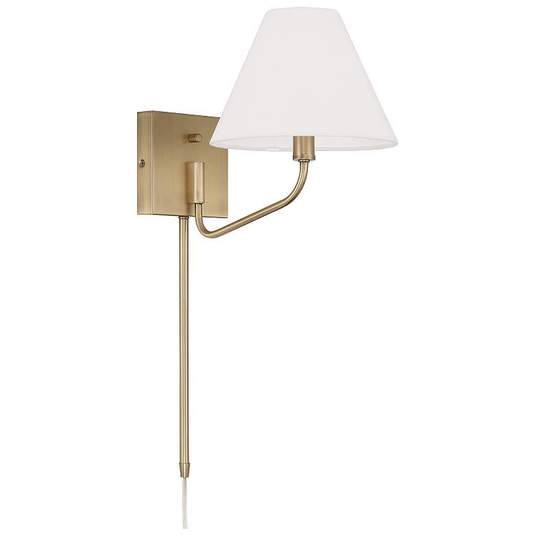 Image 2 Capital Lighting Chadwick 1 Light Sconce 8.5" Aged Brass