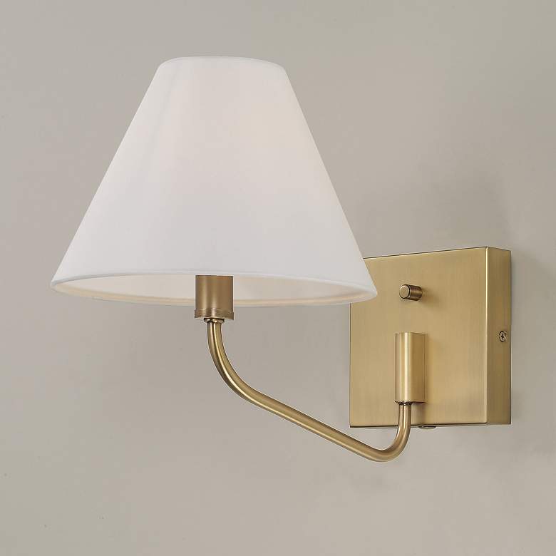 Image 6 Capital Lighting Chadwick 1 Light Sconce 8.5" Aged Brass more views