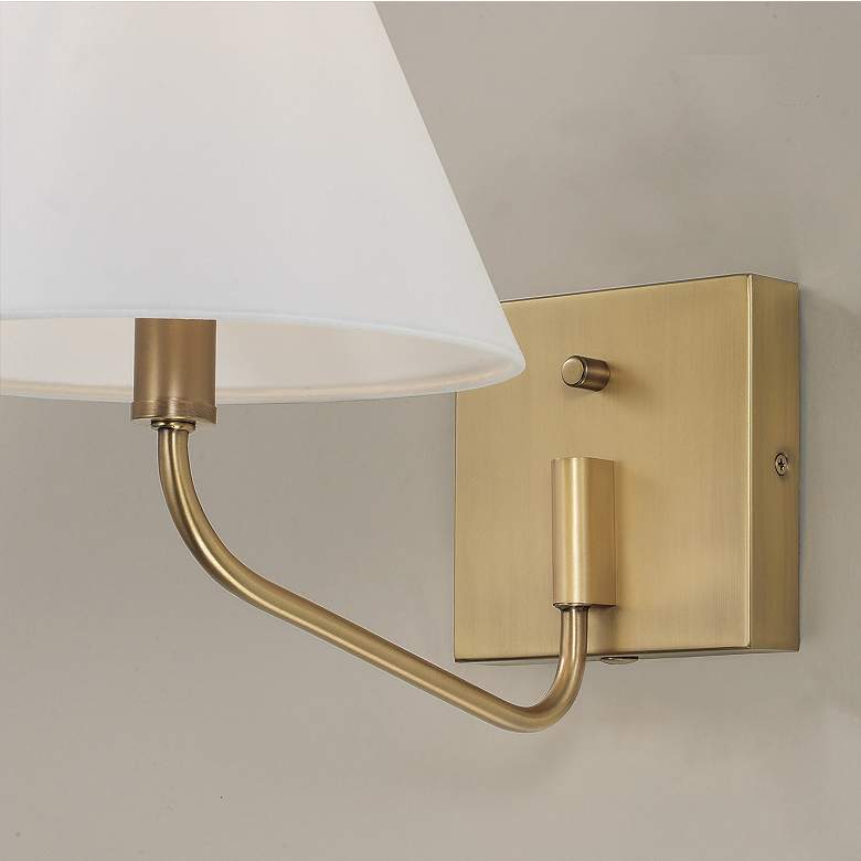 Image 7 Capital Lighting Chadwick 1 Light Sconce 8.5" Aged Brass more views