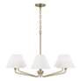 Thumbnail4 of Capital Lighting Chadwick 6 Light Chandelier 34" Aged Brass more views