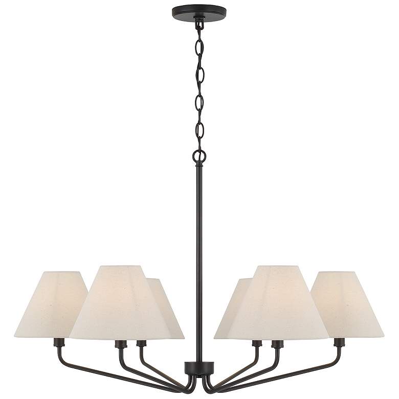 Image 1 Capital Lighting Chadwick 6 Light Chandelier 34" Espresso