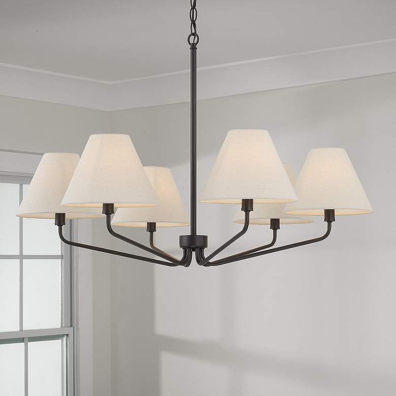Image 1 Capital Lighting Chadwick 6 Light Chandelier 34" Espresso