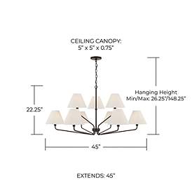 Image5 of Capital Lighting Chadwick 9 Light Chandelier 45" Espresso more views