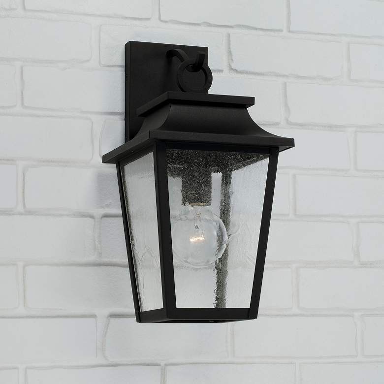 Image 3 Capital Lighting Chandler 1 Light Outdoor Wall Lantern 8" Black more views