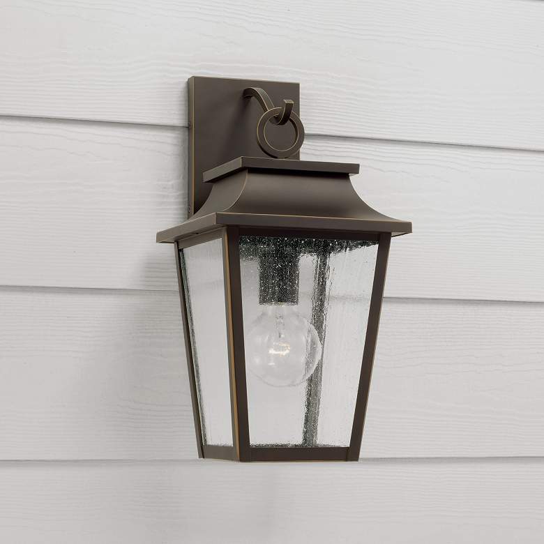 Image 3 Capital Lighting Chandler 1 Light Outdoor Wall Lantern 8" Oiled Bronze more views