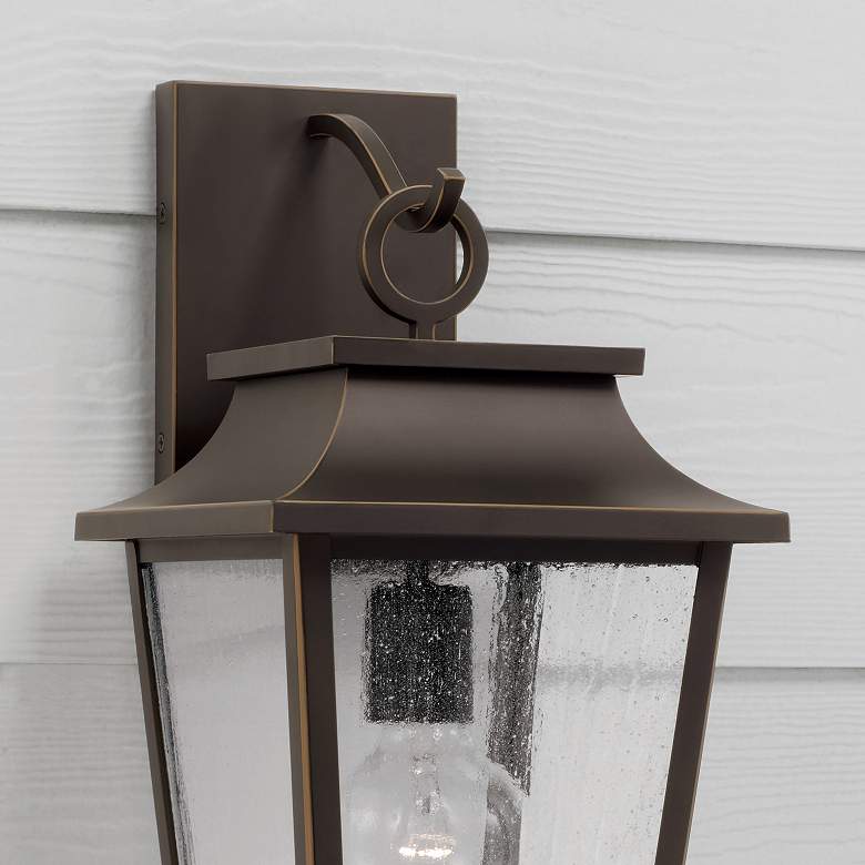Image 4 Capital Lighting Chandler 1 Light Outdoor Wall Lantern 8" Oiled Bronze more views