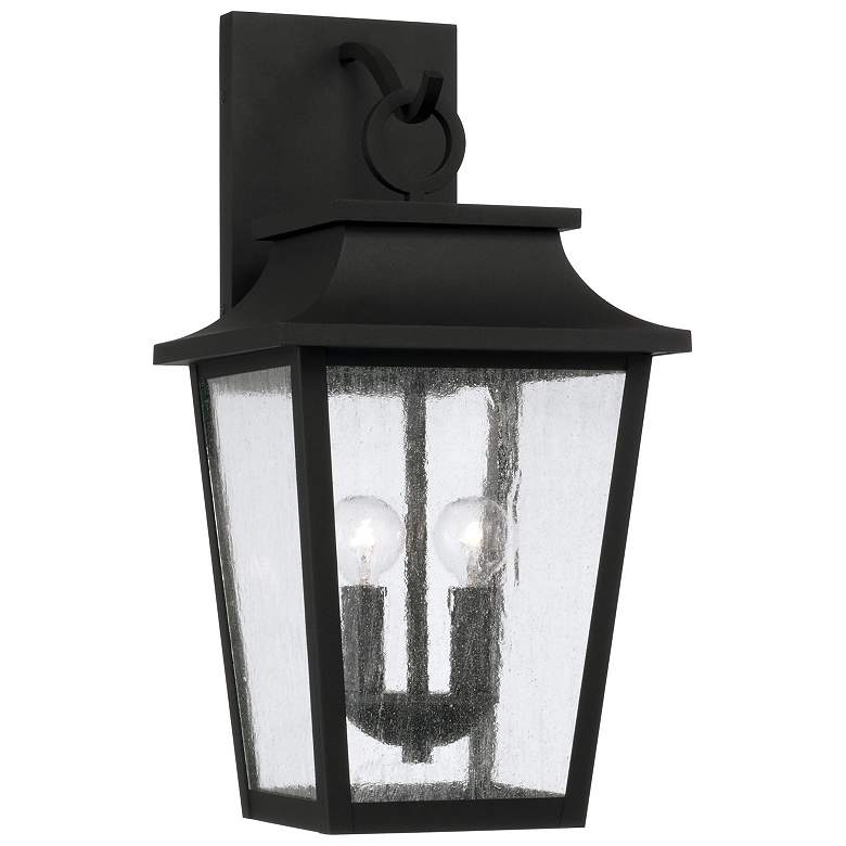 Image 1 Capital Lighting Chandler 2 Light Outdoor Wall Lantern 10" Black