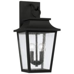 Capital Lighting Chandler 2 Light Outdoor Wall Lantern 10" Black