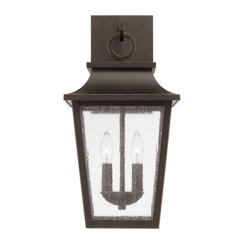 Image 4 Capital Lighting Chandler 2 Light Outdoor Wall Lantern 10" Oiled Bronz more views