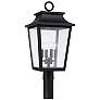 Capital Lighting Chandler 4 Light Outdoor Post Lantern 12" Black