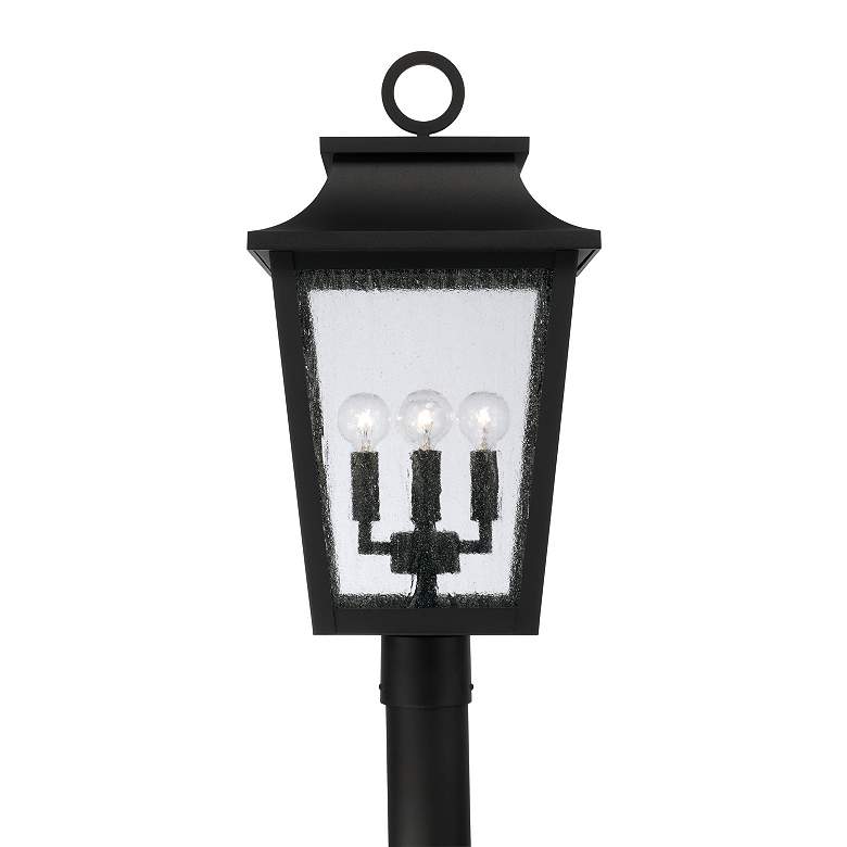 Image 4 Capital Lighting Chandler 4 Light Outdoor Post Lantern 12" Black more views