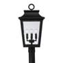 Capital Lighting Chandler 4 Light Outdoor Post Lantern 12" Black
