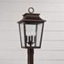 1_Capital Lighting Chandler 4 Light Outdoor Post Lantern 12" Oiled Bronz