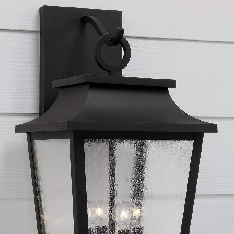Image 4 Capital Lighting Chandler 4 Light Outdoor Wall Lantern 12" Black more views