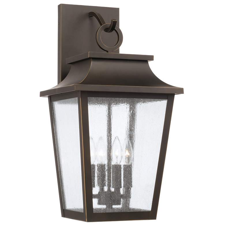 Image 2 Capital Lighting Chandler 4 Light Outdoor Wall Lantern 12" Oiled Bronz