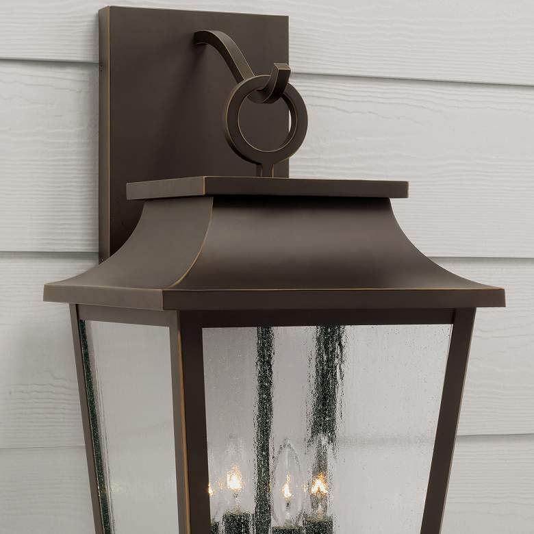 Image 3 Capital Lighting Chandler 4 Light Outdoor Wall Lantern 12" Oiled Bronz more views