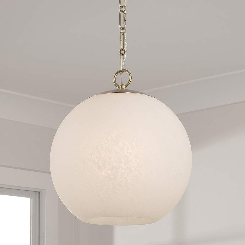 Image 1 Capital Lighting Cleo 1 Light Pendant 13.5" Matte Brass