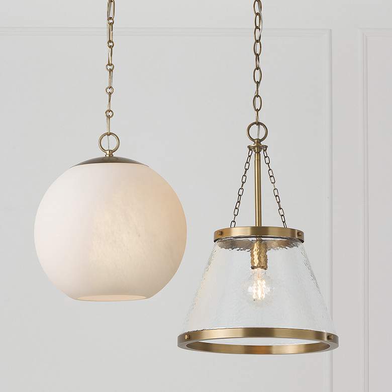 Image 6 Capital Lighting Cleo 1 Light Pendant 13.5" Matte Brass more views