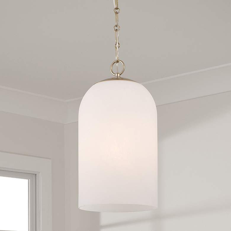 Image 1 Capital Lighting Cleo 1 Light Pendant 9" Matte Brass