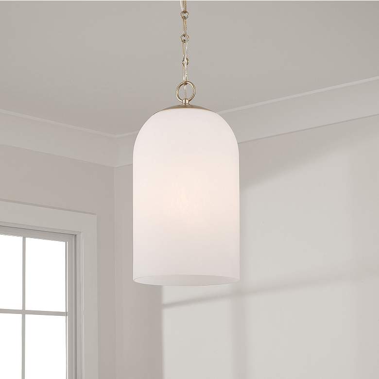 Image 3 Capital Lighting Cleo 1 Light Pendant 9" Matte Brass more views