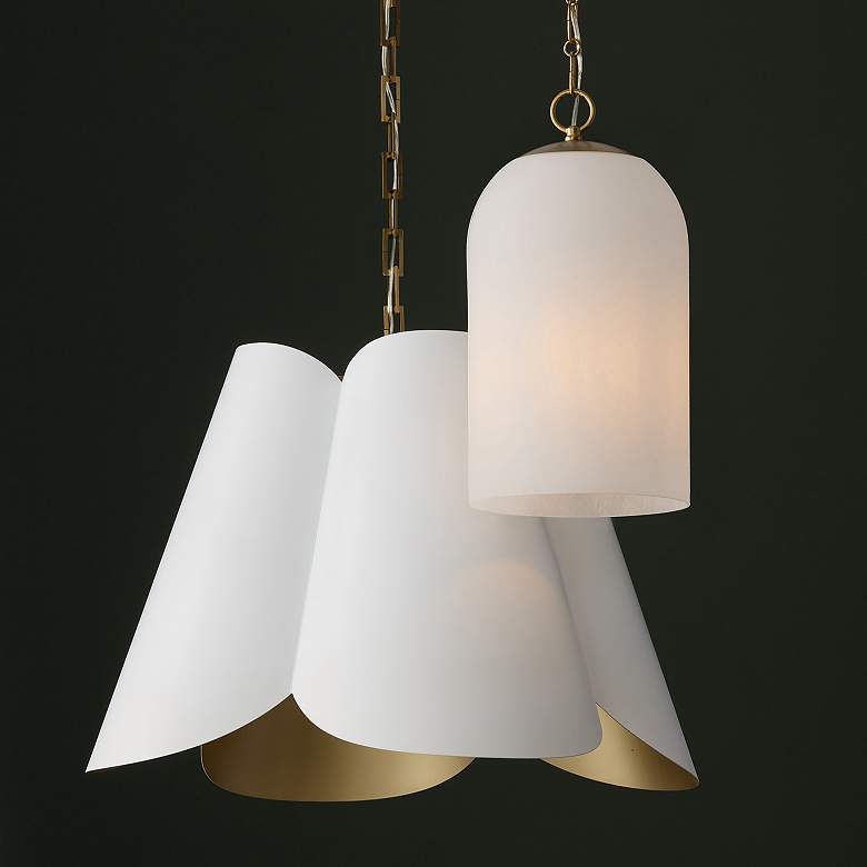 Image 5 Capital Lighting Cleo 1 Light Pendant 9" Matte Brass more views