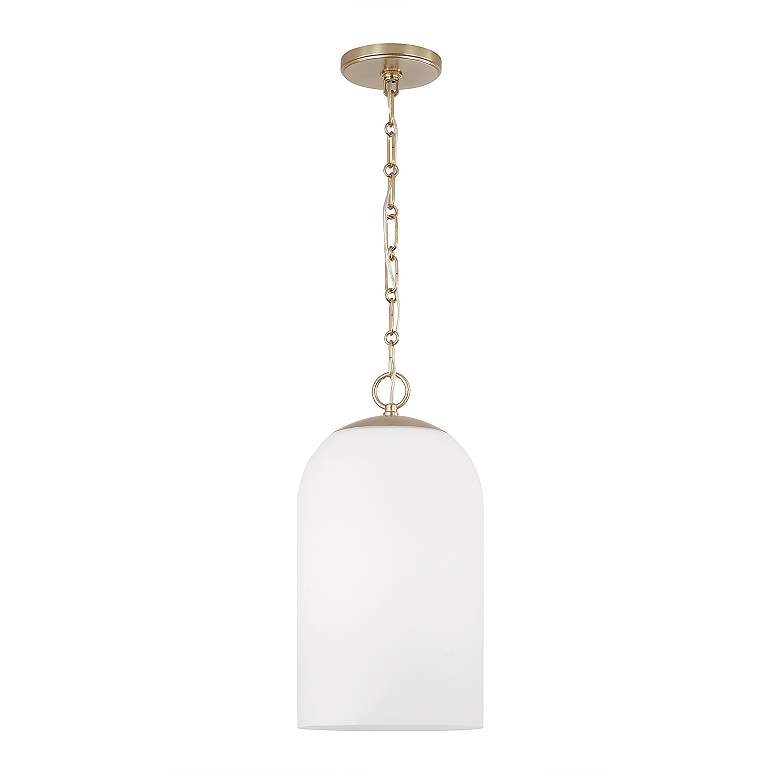 Image 2 Capital Lighting Cleo 1 Light Pendant 9" Matte Brass