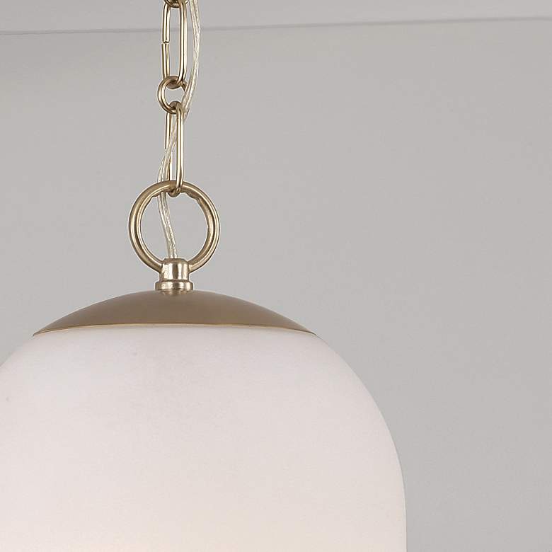 Image 4 Capital Lighting Cleo 1 Light Pendant 9" Matte Brass more views